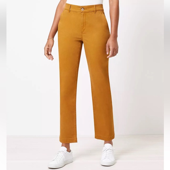Loft Perfect Straight Twill Pants - Picture 1 of 5
